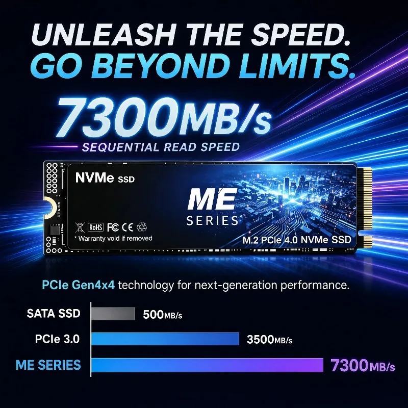 New ME SERIES NVMe PCIe 4.0 M. - огляд і ціна M.2 Nvme 4Tb Pcie 4.0 Ssd