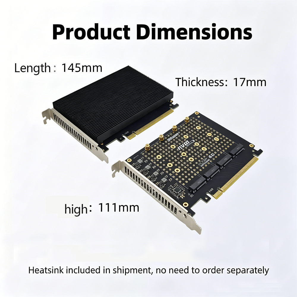 PCIe 4.0 X16 To 4 Port NVMe Ad - огляд і ціна Quad M.2 Nvme Pcie Bifurcation Card