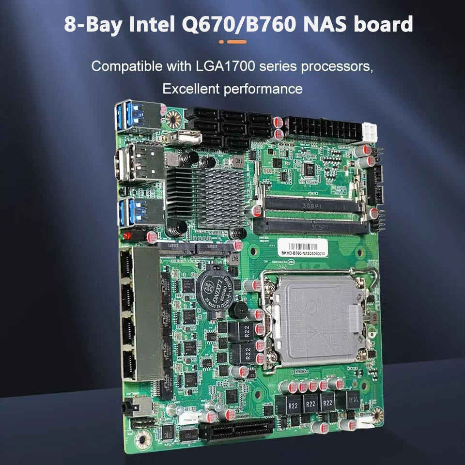 Topton Q670 B760 8-Bay NAS Mot - огляд і ціна Lga 1700 Ddr5 Itx Motherboard