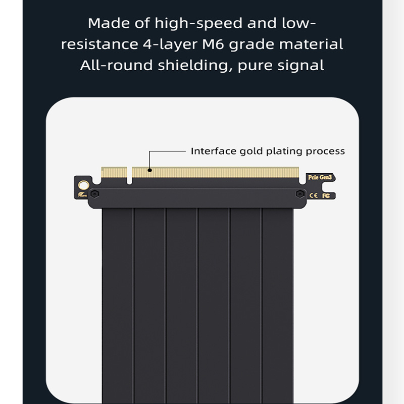 TEUCER Vertical GPU Mounting B - огляд і ціна Pcie 4.0 X16 Riser Cable 90 Degree