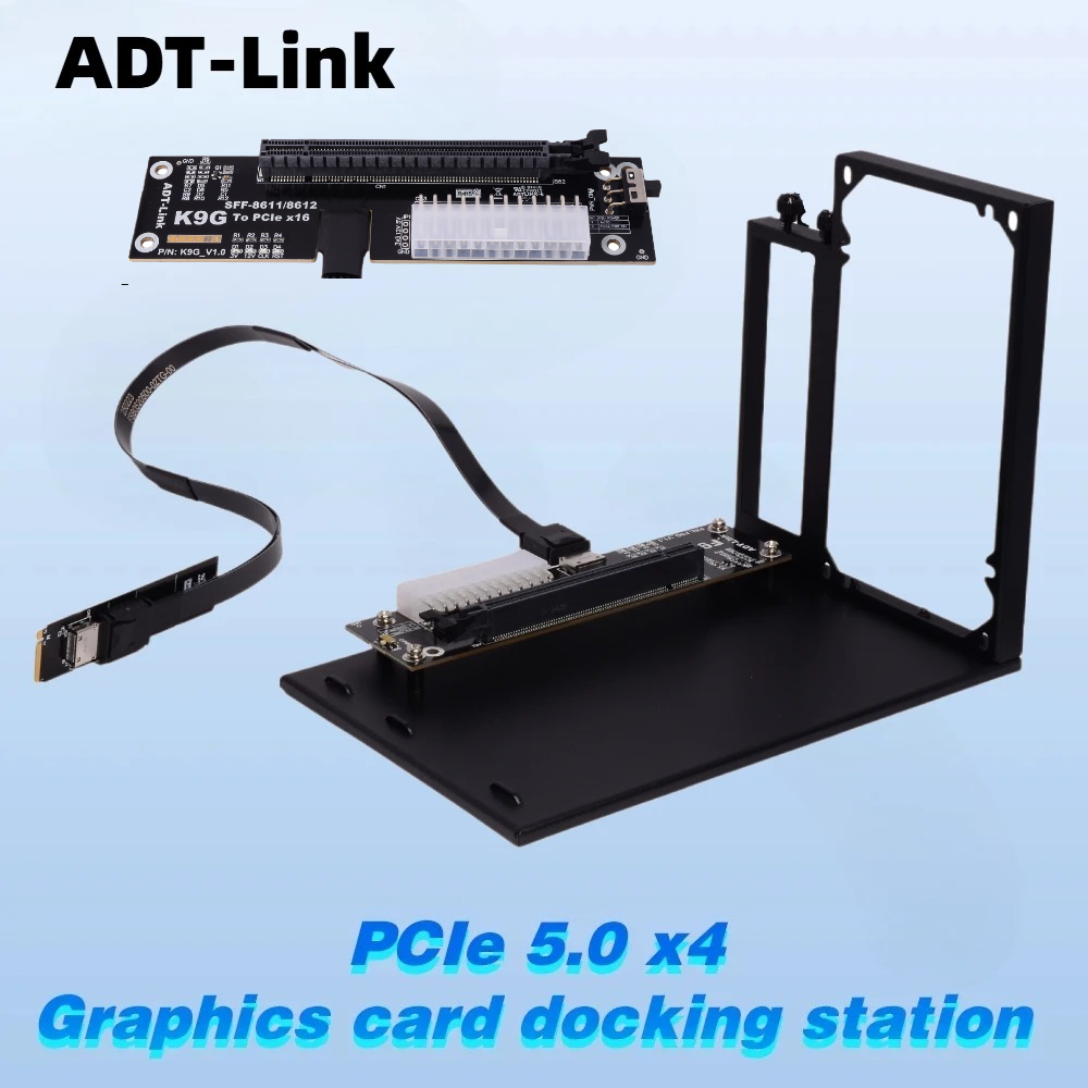 ADT-Link PCIe 5.0 4.0 128Gbps  - огляд і ціна External Gpu Dock Pcie 4.0 Oculink