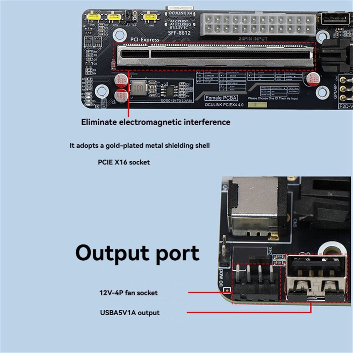 giftnew Oculink SFF-8612 to PC - огляд і ціна External Gpu Dock Pcie 4.0 Oculink