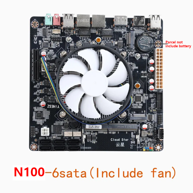 Intel N100 Mini-ITX Motherboar - огляд і ціна Nas Motherboard N100 6 Sata