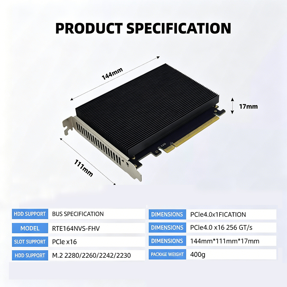 PCIe 4.0 X16 To 4 NVMe M.2 SSD - огляд і ціна Quad M.2 Nvme Pcie Bifurcation Card