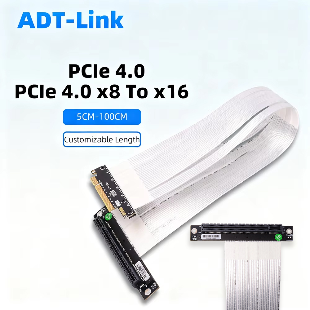ADT-Link PCIE 4.0 3.0 X8 To X1 - огляд і ціна Pcie 4.0 X16 Riser Cable 90 Degree